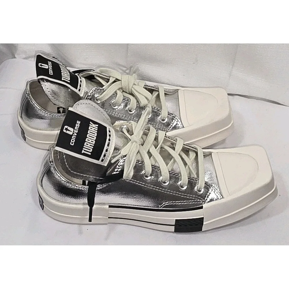 Converse Chuck‎ 70 Low x Rick Owens Silver Lacquer Mens Size 5 Womens 7 EU 37.5